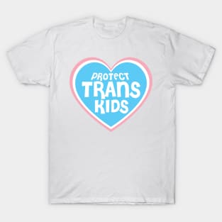 Protect Trans Kids - Heart Blue Pride T-Shirt